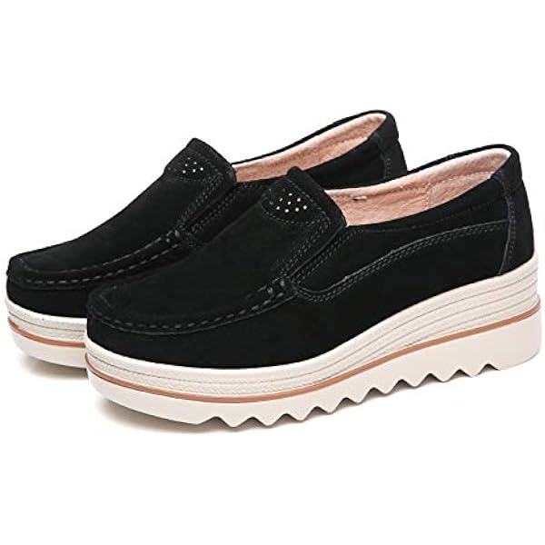 Amazon.com | DEVILEYEZE Women's Suede Platform Wedge Slip