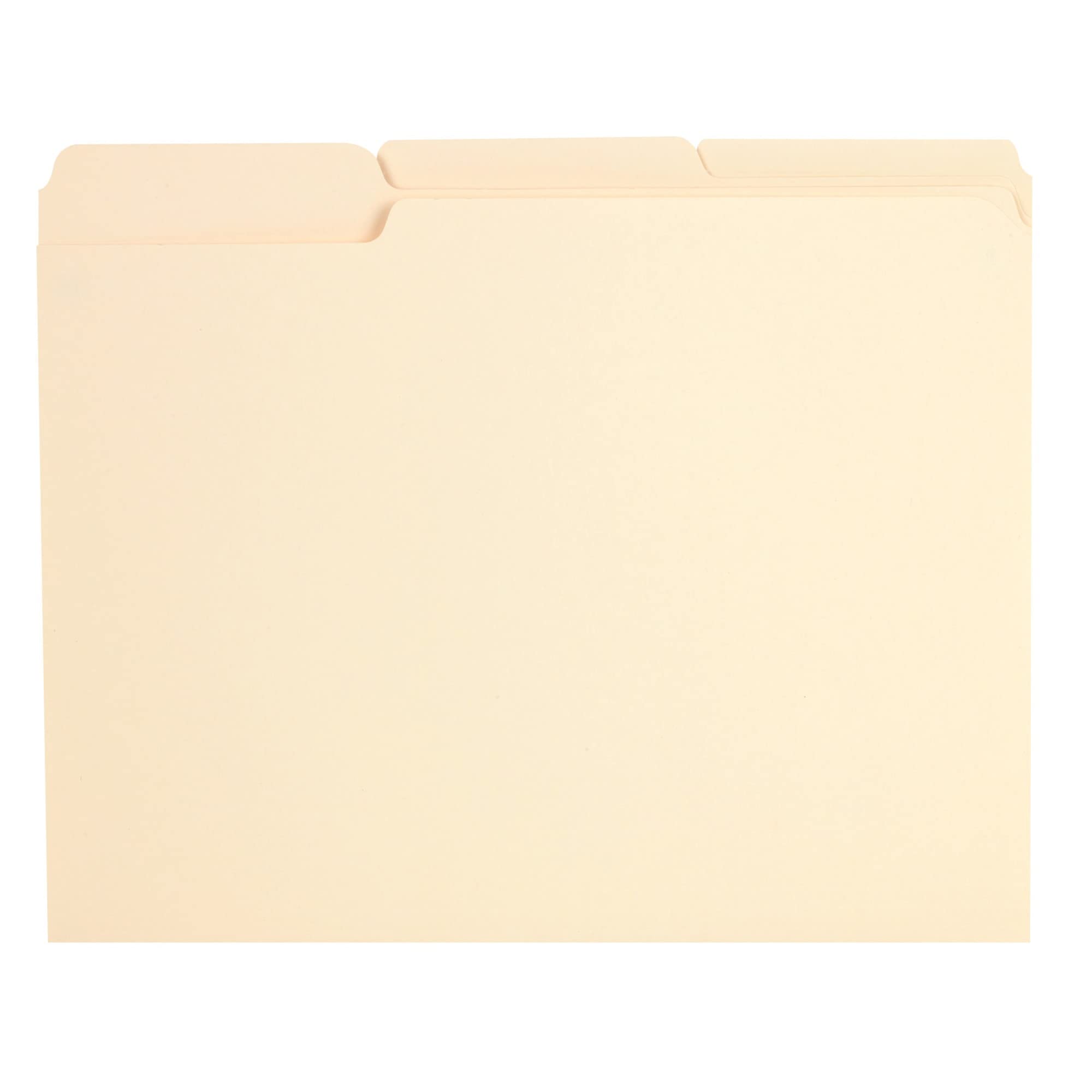 Pendaflex Reinforced Tab File Folders, Letter Size, Manila, 1/3-Cut, 100 Per Box (R752 1/3)