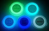 Neutral 5 Color Pack Glow in The Dark Pigment Powder - 12g Each, 60g Total