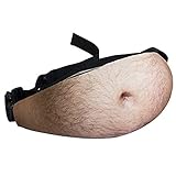 Dad Bag Fake Belly Waist Pack Unisex Fanny Pack Waist Stash with Adjustable Belt