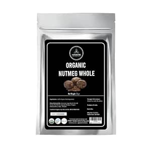 Naturevibe Botanicals Organic Nutmeg Whole 1.76oz (50gm) | Non-GMO and Gluten Free | Indian Spice | Adds Aroma and Flavor