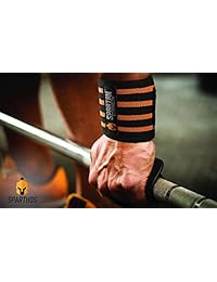 Muñeca Wraps Fortaleza Spartan (24," Par) para Crossfit, Gimnasio, Powerlifting, musculación, Culturismo   Heavy Duty   para Hombres y Mujeres   Mejora la mano fuerza & apoya muñecas