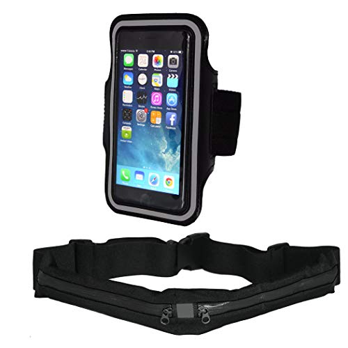 Running Belt and Armband for iPhone 11, XS, 8, 7 6 6S, 5, 5S, Samsung Galaxy S10, S9, S8, S7 S6, Moto, LG, HTC