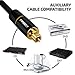 Optical Audio Cable,FIRBELY Toslink Male to Male- 24K Glod Plated Digital audio cable,metal connectors and braided jacket (15 feet)