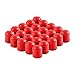 Valve-Loc Tire Valve Caps (25-Pack) Red, Universal Stem Covers for Cars, SUVs, Bike and Bicycle, Trucks, Motorcycles | Heavy-Duty, Airtight Seal | Screw-On, Easy-Grip Use (Red)