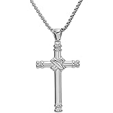 Jude Jewelers Stainless Steel Christian Cross Religious Prayer Wedding Statement Party Church Pendant Necklace
