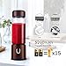 Portable Glass Smoothie Blender, Kacsoo SPOW S630 USB Rechargeable Personal Blender Juicer Cup, Single Serve Travel Blender for Shakes and Smoothies, with 5200 mAh Rechargeable Battery (Coffee)