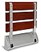 Kenley Folding Shower Seat Wooden Wall Mounted Bench Bathroom Stool - Teak Wood/Aluminum
