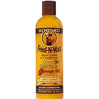 Howard Products FW0016 Wood Polish & Conditioner, 16 oz, orange, 16 Fl Oz