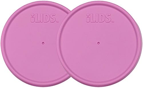 iLIDS Mason Jar Storage Lid, Wide Mouth, Pink, Pack of 2