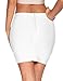 Meilun Women's Rayon Bandage Bodycon Mini Skirt (Medium, White)