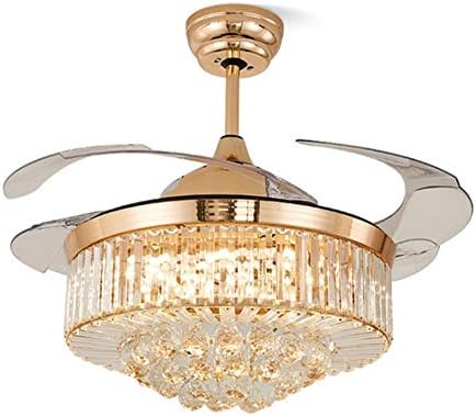 Lighting Chandelier Ceiling Fan Light with Remote Control and Transparent Blades 3 Varied Light Colors Ceiling Fans 42 Inch for Indoor, Outdoor, Living Room, Corridor, Dining Room Light