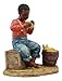 Ebros Vintage Black Americana History African American Boy Shucking Corn Statue 6