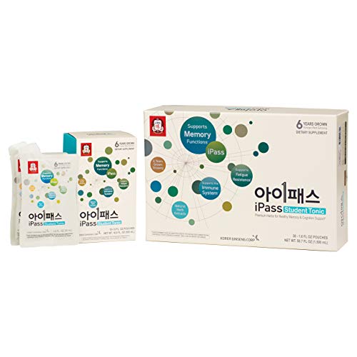 KGC Cheong Kwan Jang [i-Pass Student Tonic] Organic Korean Red Ginseng Tonic for students on Mental Performance and Concentration - (30 Count)