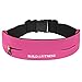 Build & Fitness Running Belt Waist Adjustable, Comfortable Slim with Key Clip - Fits Fuel Gel, iPhone 6,7,8plus,X, Samsung S7,S8,S9 - for Men, Women, Runners, Jogging, Gym, Yoga, Workout, Sports