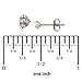 14k White Gold Cubic Zirconia Stud Earrings, 3 Millimeters (0.22ctw)