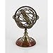 Vinatge Engraved Brass Tabletop Armillary Nautical Sphere Globe