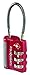 Samsonite Luggage 3 Dial Travel Sentry Cable Lock, Red Pepper, One Size