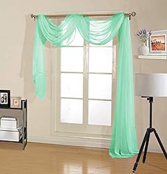 Decotex Premium Quality Sheer Voile Scarf Valance