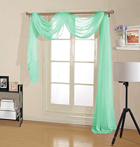 Decotex Premium Quality Sheer Voile Scarf Valance