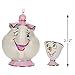 Hallmark Keepsake 2999QXD6479 Christmas Ornaments 2019 Year Dated, Disney Beauty and The Beast Mrs. Potts and Chip, Porcelain, Set of 2