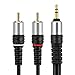 TNP 3.5mm Audio Cable - 6 Feet Gold Plated HiFi Sound Aux to Cable Male to Male Stereo Adapter Cable - 1/8 to Stereo for Smartphones, TV, Car Audio