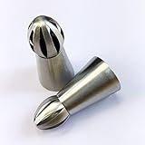 TANGCHU Ball Russian Piping Tips Set 2PCS/SET Tulip Stainless Steel Sphere Cream Icing Piping Nozzles DIY Baking Tools Small Torch for Decoration Cupcake Buttercream