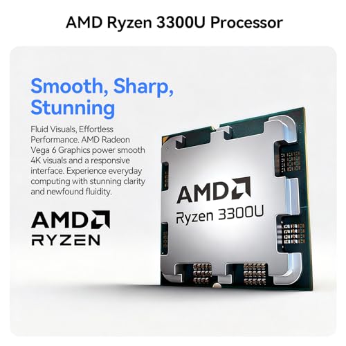 Huidun 【3 Years Guarantee】 H50 Mini PC Win 11 Pro, AMD Ryzen, 16GB DDR4 512GB M.2 SSD Computer, Dual 4K Display (HDMI/DP), Double WiFi/USB 3.2 Mini Desktop Computer for Home Office Business