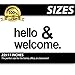 My Vinyl Story Hello and Welcome Office Decor Wall Decal Quote Sticker Inspirational Vinyl Home Office Classroom Business for Entrance