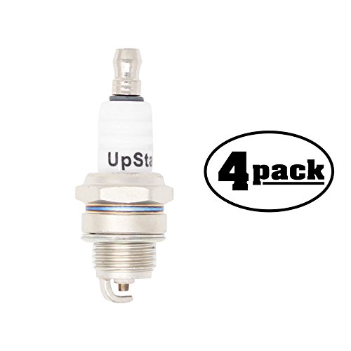 UpStart Components 4-Pack Compatible Spark Plug For POULAN Chain Saw PPS23 Arbor Pro - Compatible Champion RCJ7Y & NGK BPMR6F Spark Plugs