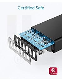 Anker 60W 6 Puertos USB Cargador de Pared PowerPort 6 para iPhone XS XS Max XR X   8 7   6   Plus, iPad Pro Air 2   Mini iPod, Galaxy S7 S6 Edge Plus, Note 5 4, LG, Nexus, HTC y más, Negro