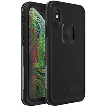 Lifeproof FRĒ SERIES Waterproof Case for iPhone Xs - Retail Packaging - ASPHALT (BLACK/DARK GREY)