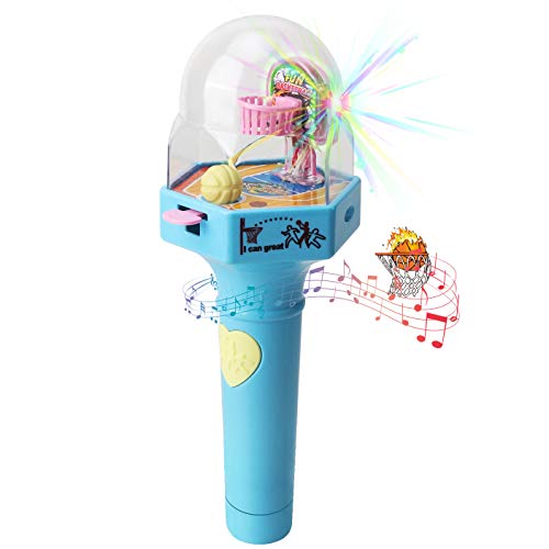 YLYYCC Kids toys-Finger basketball shooting game- music stick will make a cheering sound - illuminate colorful glow-Mini Handheld Desktop Table Basketball Game Toys-for Age 1 2 3 4 5 6 7 8 9 10 (Blue)