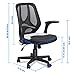 mysuntown Armless Office Chair Ergonomic Task Office Chair No Arms Small Computer Desk Chairs with Wheels Black Mesh Comfortable Adjustable Chair (Mid)