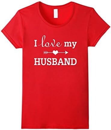 Women's I Love My Husband Heart Arrow XL Red