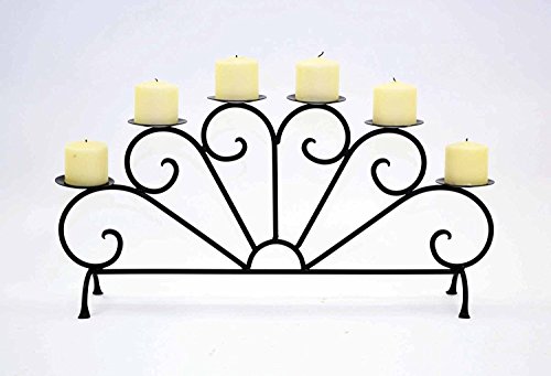 Wrought Iron Fan Fireplace Centerpiece-29.5 Inches Wide x 14.5 Inches High. Bronze Color. Handmade.