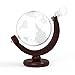 GlobeTrotter Etched Globe Spirits Decanter - SALE - 30% OFF. Includes Matching Glasses and Bar Funnel – 850 ml Whiskey and Wine Decanter in Wood Frame - The Perfect Gift for Whiskey Lovers!