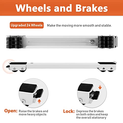 Exttlliy Heavy Duty Base Appliance Rollers Pair Upgrade Move Tools