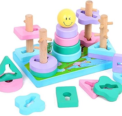 geometric stacker toddler toy