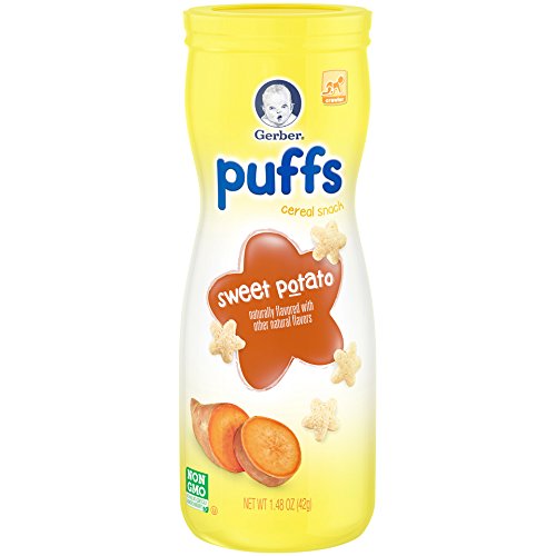 Gerber Graduates Puffs Cereal Snack, Sweet Potato, Naturally Flavored with Other Natural Flavors, 1.48 Ounce, 6 Count