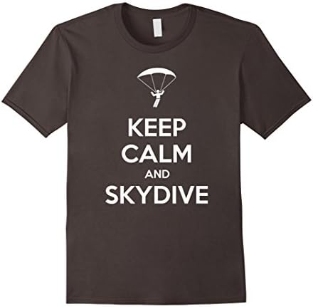 Men's Skydiving - Keep Calm And Skydive T-Shirt Medium Asphalt