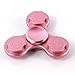Caloics EDC Hand LED Lighting Tri-Spinner Fidget Finger Toy For Autism ADHD Anxiety Stress Relief Focus Fingure Spinner and Long Spins to 2-3Mins (RoseGold)