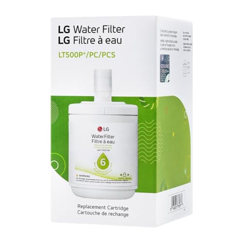 LG LT500P - 6 Month / 500 Gallon Capacity Replacement Refrigerator Water Filter (NSF42 ADQ72910911 , White