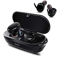 Supkiir True Wireless Headphones Bluetooth Headphones Waterproof Earbuds with Portable Charger Built-in Mic