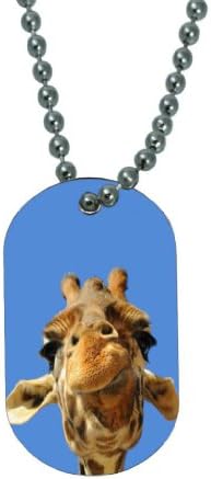 Giraffe Says What - Dog Tag Necklace