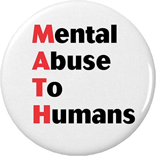 MATH Mental Abuse to Humans 2.25" Keychain Funny Humor School