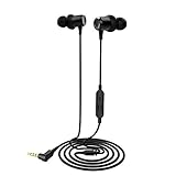 Dudios in-Ear Headphones Noise Cancelling Earphones Stereo Earbud Headphones, Crystal Clear Sound, Comfort-Fit, iPhone and Android Compatible - Black