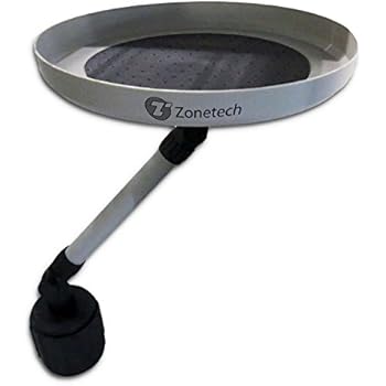 Zone Tech Car Swivel Tray and Storage Bin - Premium Quality 360-Degree Swivel Tray and Storage Bin Fits Most Car Cup Holder
