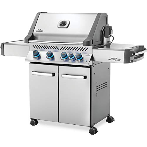 Napoleon P500RBPSS-3 Steel Prestige 500 Propane Gas Grill with Infrared Rear Burner, Stainless S