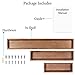 Wallniture Philly Floating Shelves for Wall, Wood Tray Bookshelves for Living Room Decor, Kids Room and Nursery Decor Set of 3 Walnut